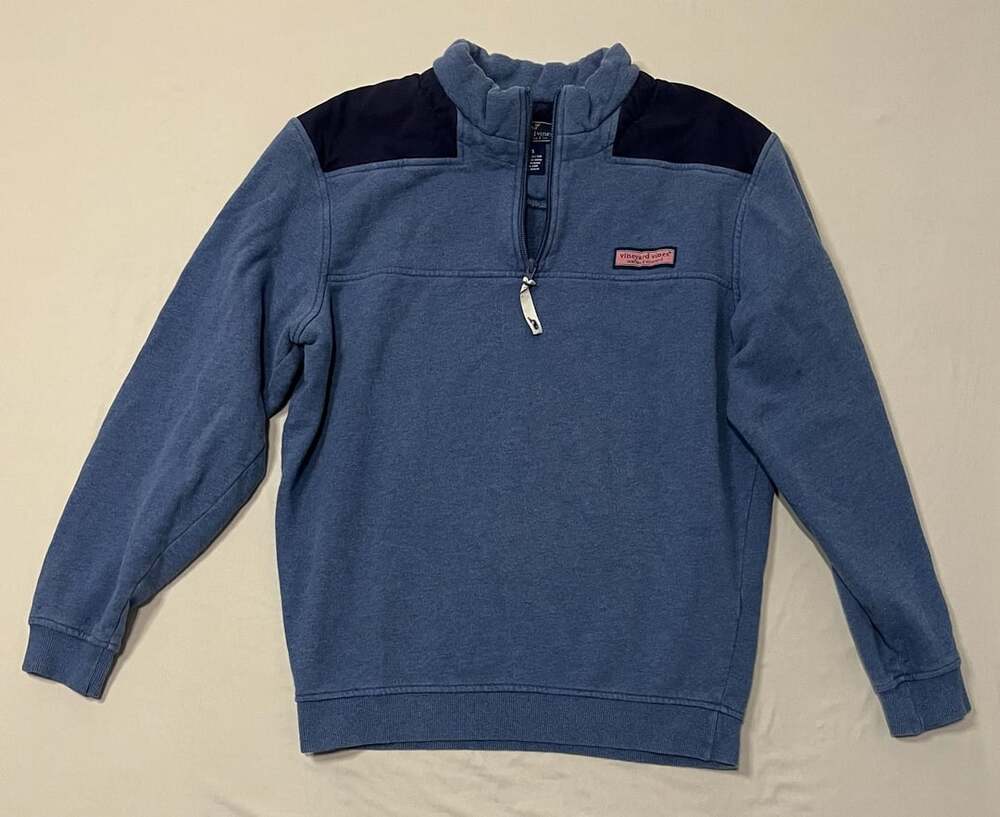 Vineyard Vines Shep Half-Zip Pullover Size S Blue Sweatshirt